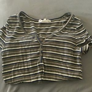 striped button up cute shirt